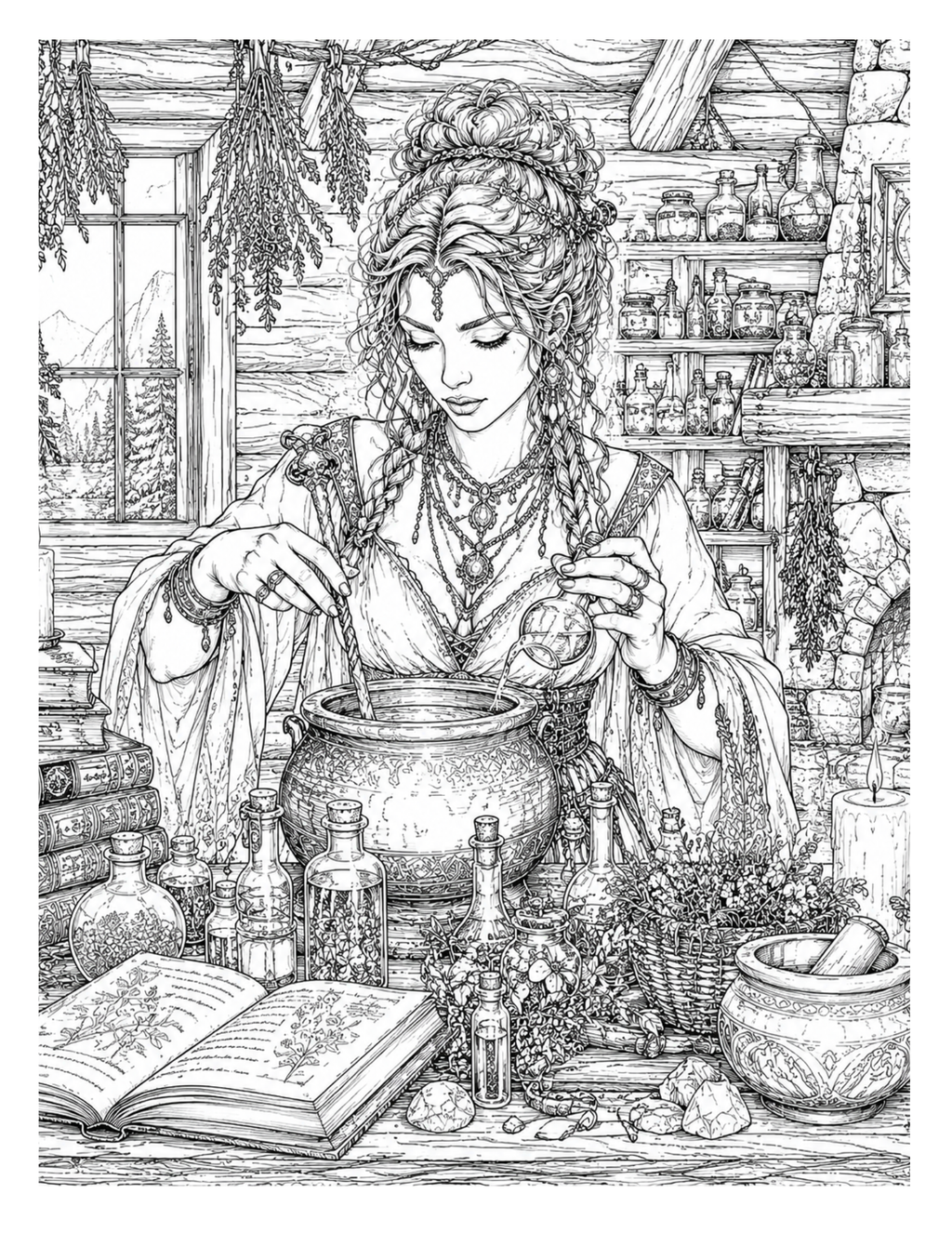 Enchanting Fantasy Coloring Book for Adults
