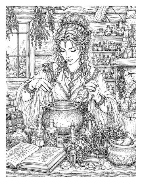 Enchanting Fantasy Coloring Book for Adults
