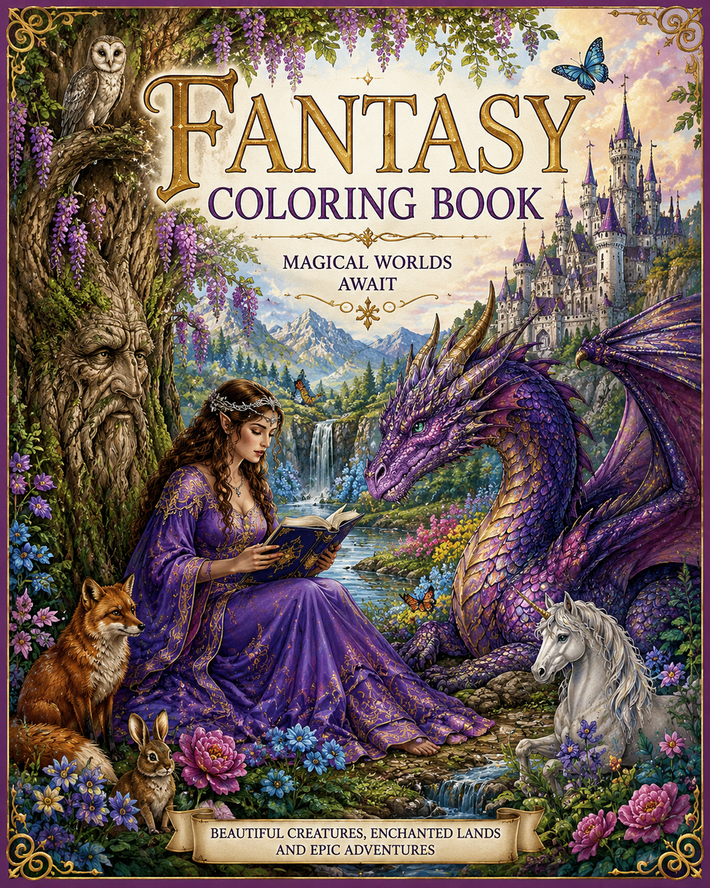 Enchanting Fantasy Coloring Book for Adults